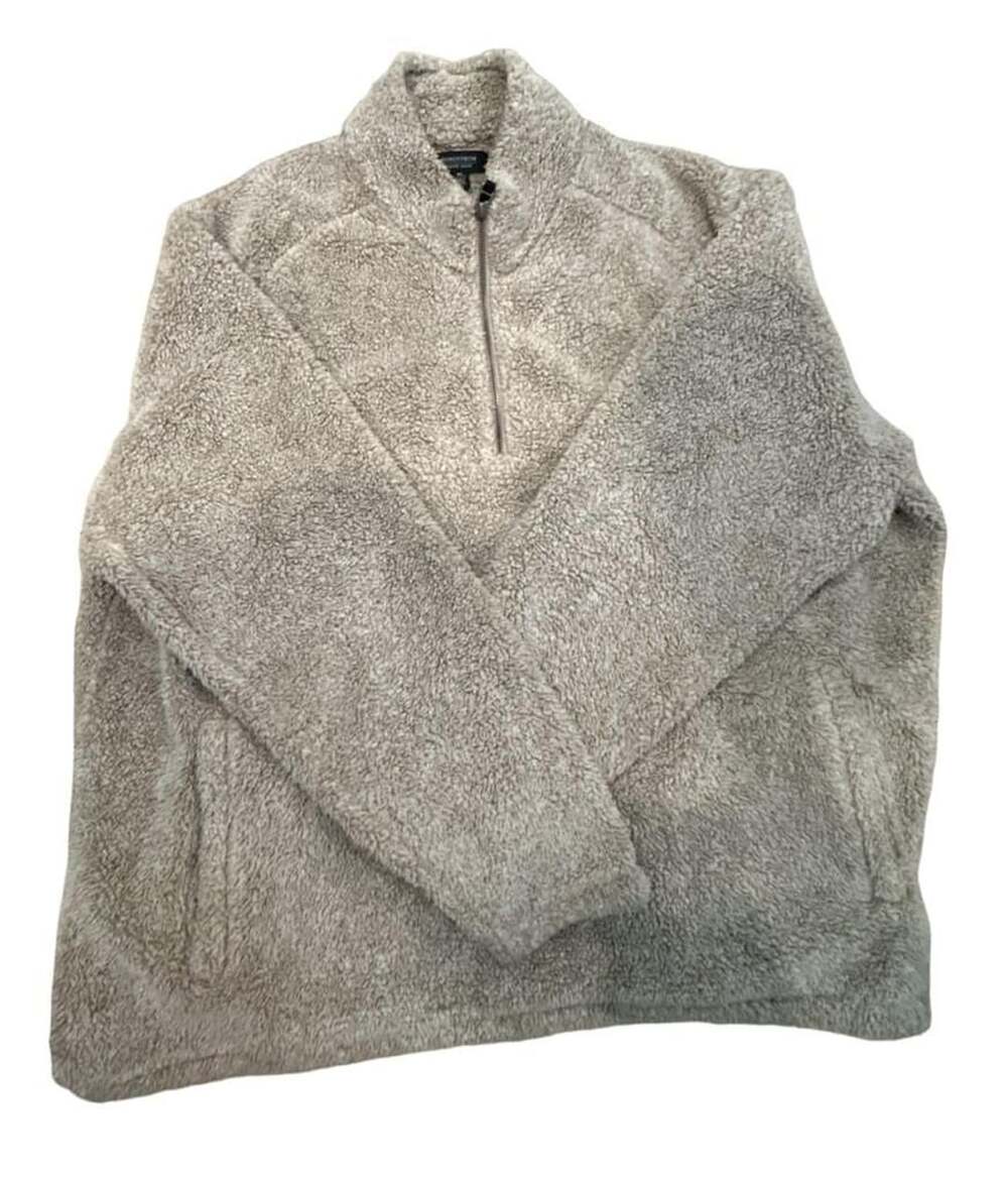 Nordstrom Men's Shop 1/4 Zip Sherpa Fleece Pullover XL Tan